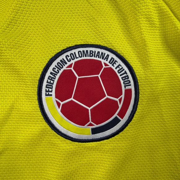 Colombia National Soccer Team Home Jersey Adidas Aeroready Yellow Mens Large - Picture 2 of 12